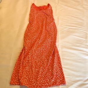 Women’s size small Isabel orange and white Maternity- bodycon dress
